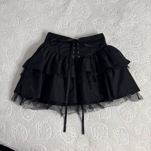 Gothic Lace Up Skirt